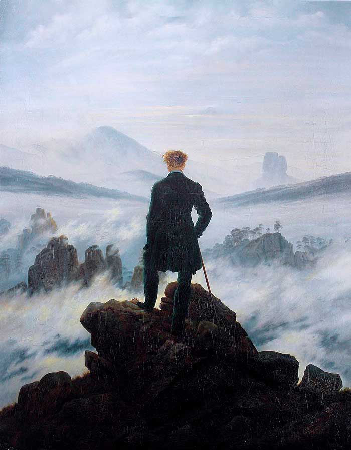 Странник над морем тумана (1818) Каспара Давида Фридриха. Источник Wikimedia Commons