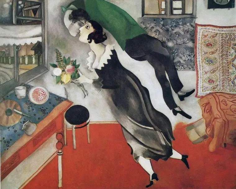 День рождения (1915) Марка Шагала. Музей современного искусства, Нью-Йорк.