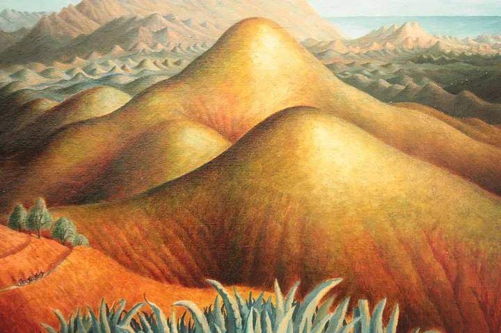 Испанский пейзаж с горами (1924) Доры Кэррингтон. Масло на холсте. 55,9 × 66,7 см. Тейт Британия, Лондон, Великобритания.