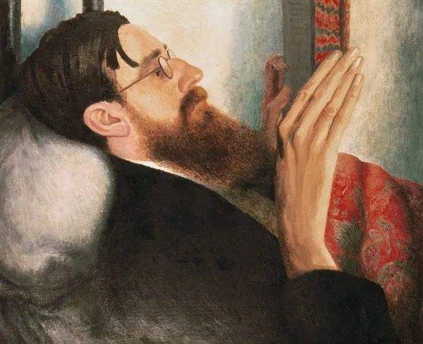 Литтон Стрейчи (1916) Доры Кэррингтон. Масло на панели. 50,8 × 60,9 см. Национальная портретная галерея, Лондон, Великобритания.